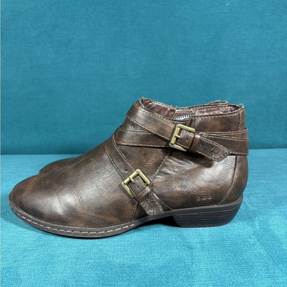 BORN B.O.C.VEGAN ANKLE BOOTS WOMENS BROWN SZ. 9.5